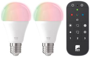 LED-Lampen-Set Eglo CONNECT.Z 2×LED-Lampe E27 A60 11W DIM mit Fernbedienung