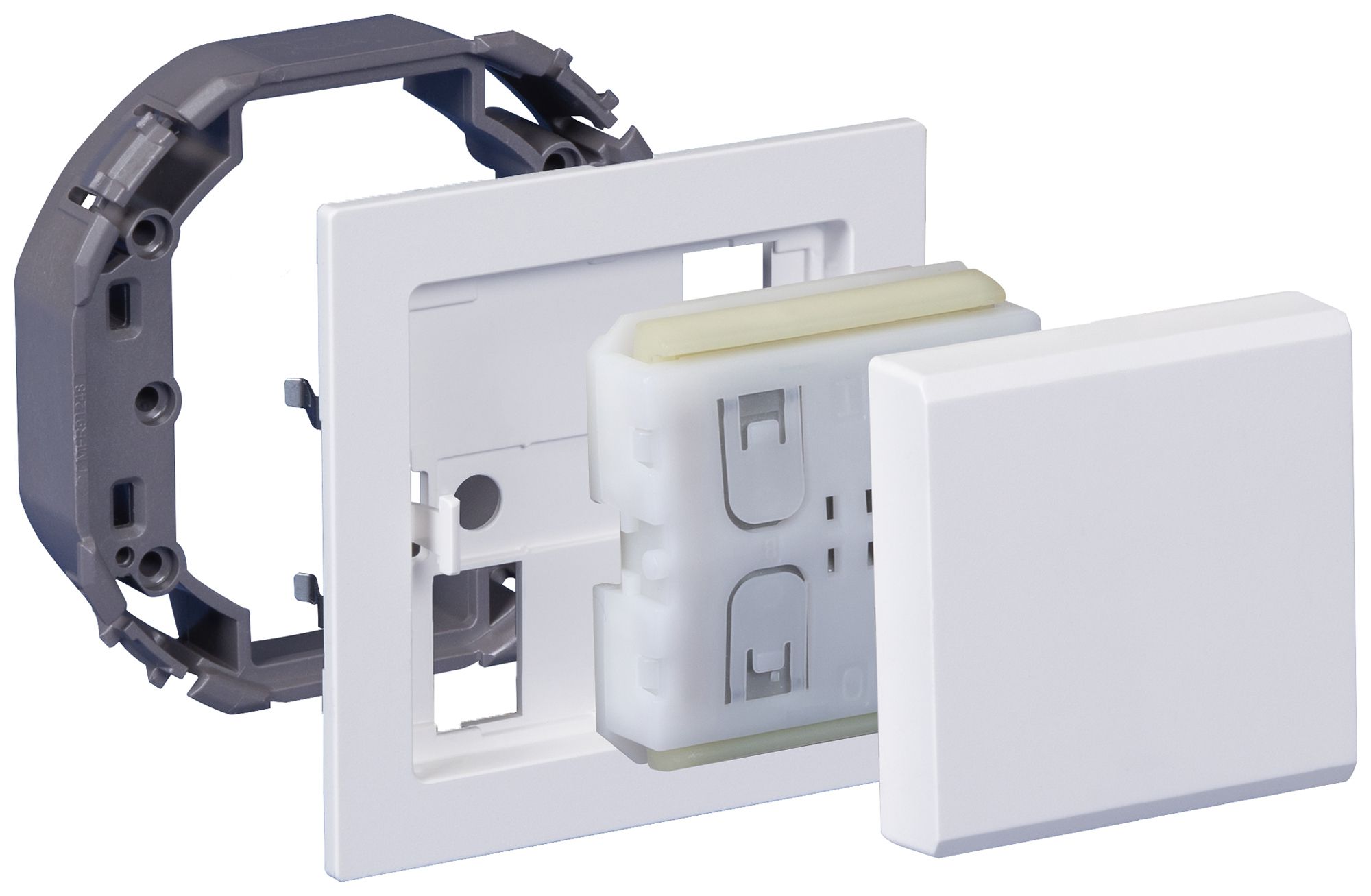 Émetteur mural Omnio simple touche sans inscription 4 canaux bc