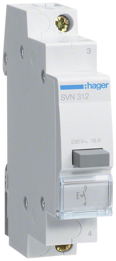 REG-Druckschalter Hager SVN 16A 230V 1 Schliesser 0 Öffner 1 Wechsler