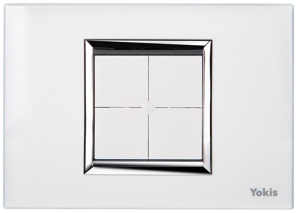 Trasmettitore da parete RF AP Yokis TLM4T503, 4 tasti bianco