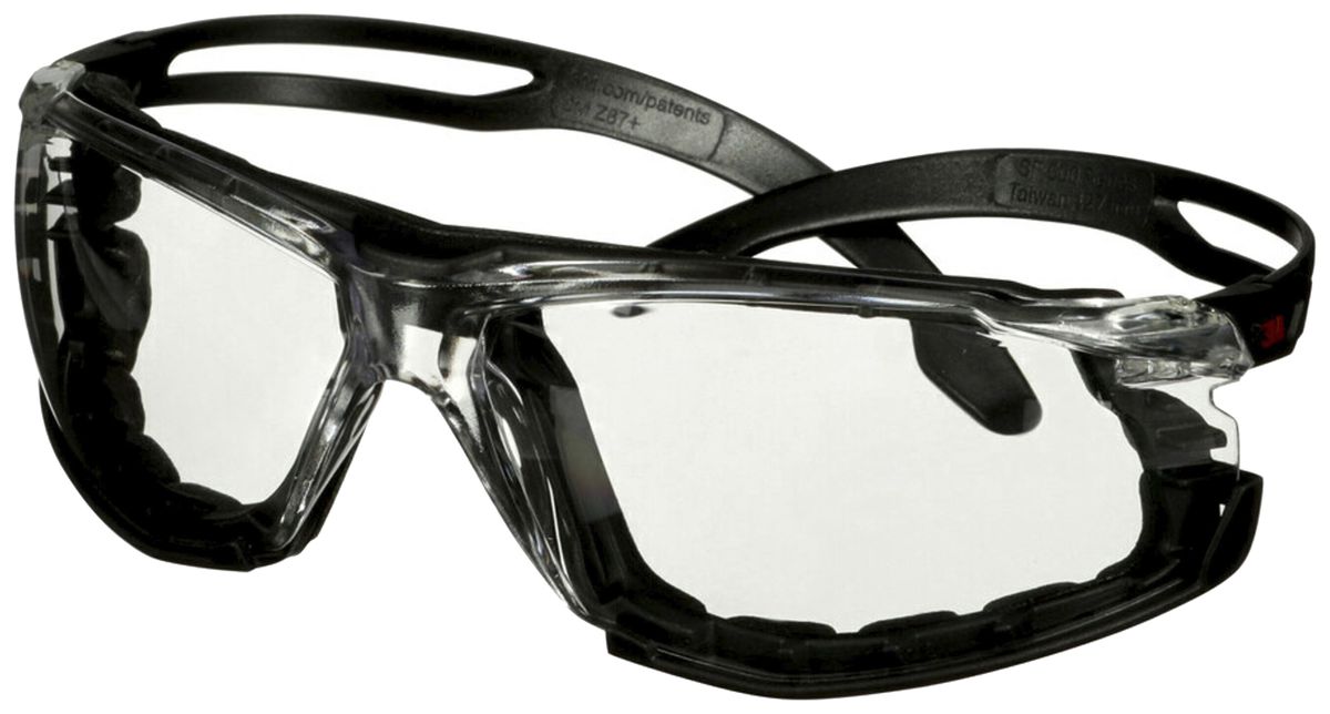 Schutzbrille 3M SecureFit SF501SGAF-BLK-FM Bügel schwarz Gläser transparent
