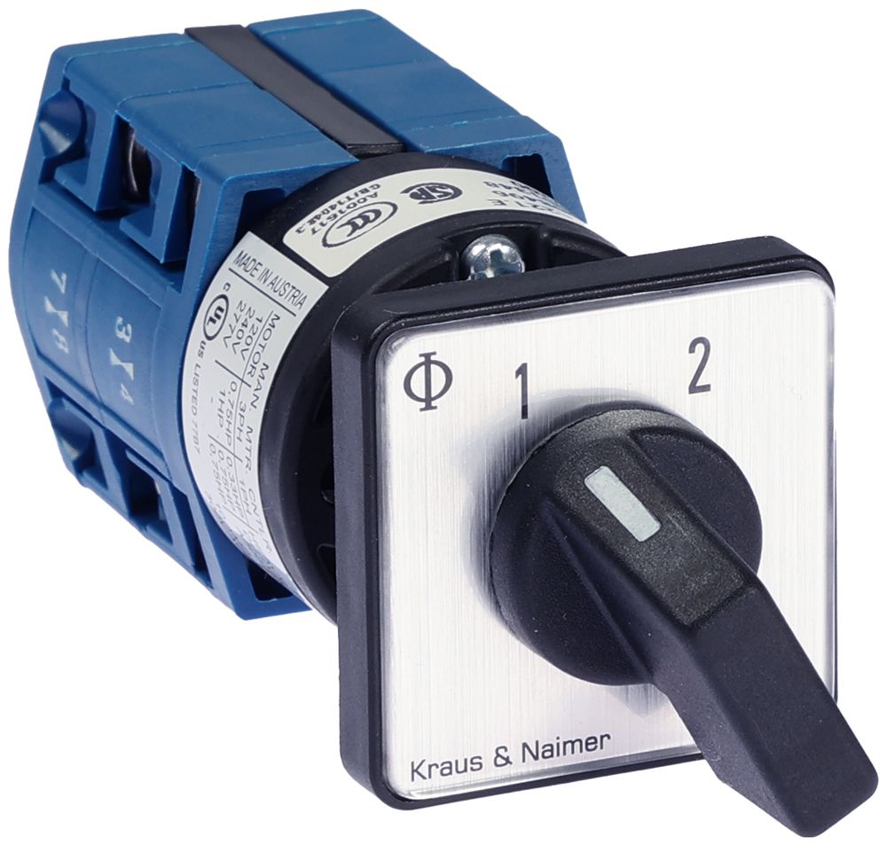 EB-Umschalter K&N CG4.A221.E, 10A/400V 2L 30×30mm "1-2"