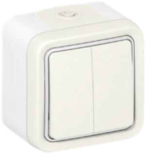 AP-Wippschalter PLEXO 1/3+3/1L weiss