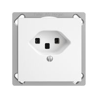 EB-Steckdose EDIZIOdue T23 16A weiss, Schraubklemmen