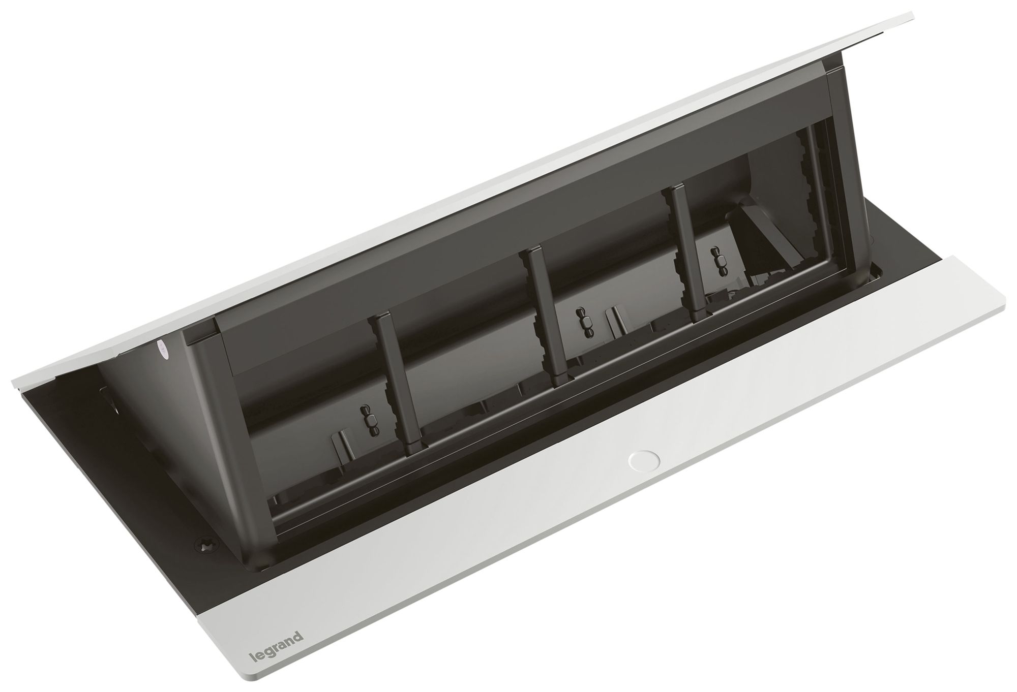 Tischsteckdose POP-UP für 8 Module Mosaic weiss