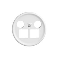 Abdeckset Sdue Q, f.EASYNET-Multimediadose 5…2000MHz, f.2×RJ45 S-One, weiss