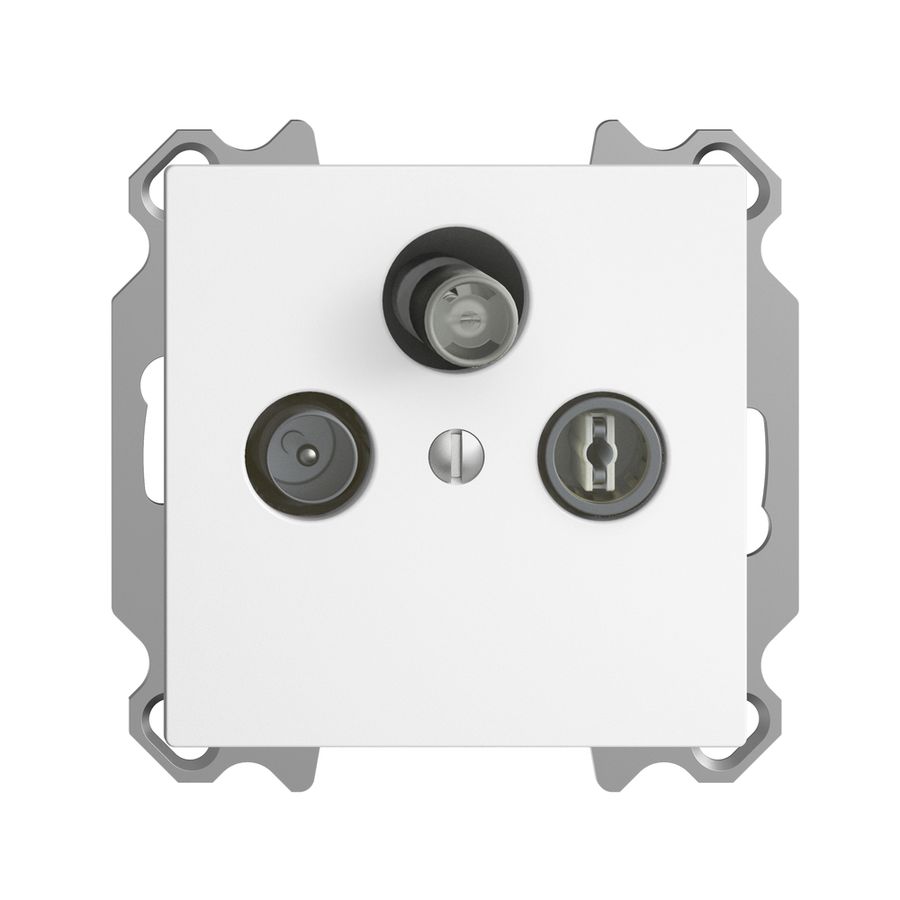 Prise d'antenne ENC SAT DB52 EDIZIOdue blanc, avec IEC/F