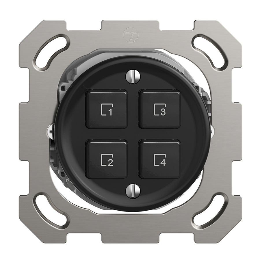 Pulsante scena INC 4 scene/4T Sdue Wiser nero