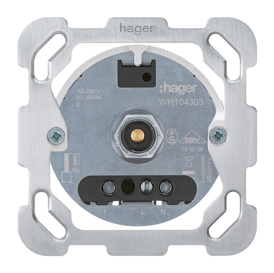 Einsatz zu Drehdimmer Nebenstelle Hager mit Befestigungsplatte