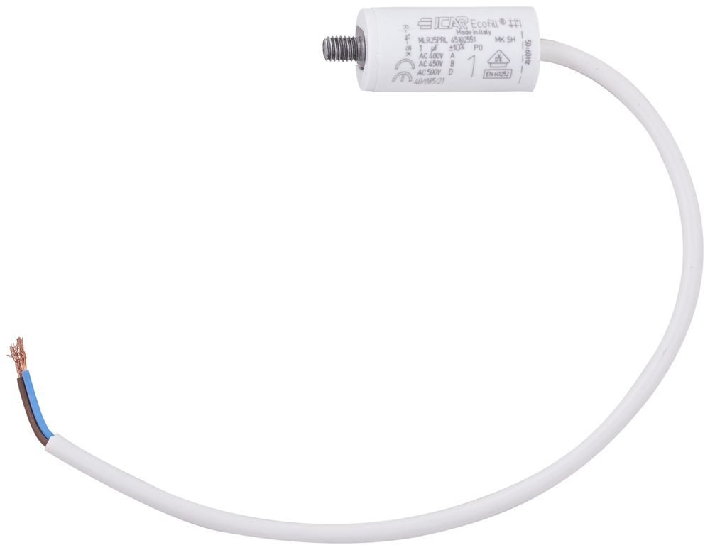 Kondensator ICAR MLR25PRL45102551 1µF 450V für Motor Ø25×51mm