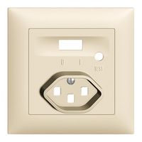 Frontset EDIZIOdue zu FI-Steckdose crema