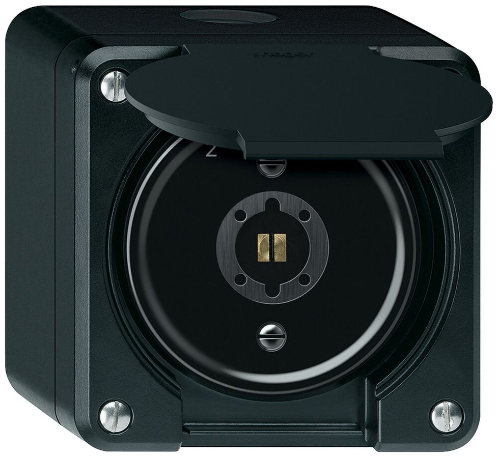 AP-Schlüsselschwenktaster robusto 1P 2NO 2CO 20A 250V 86×86mm schwarz