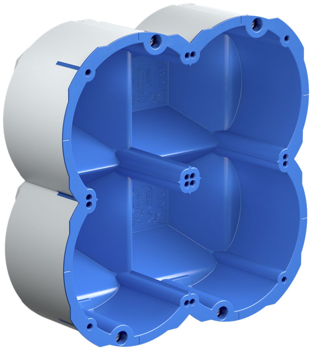 Scatola per parete cava AGRO 2×2 Quickbox Maxi Ø83mm isolamento acustico