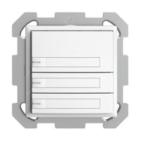 UP-Universaltaster 3×1T Schraubklemme EDIZIOdue weiss, mit Papiereinlage+LED