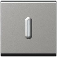 EB-Leuchtwippschalter MOS magnesium 3/1L mit LED Kontroll 2 Module