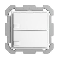 UP-Universaltaster 2×1T Steckklemme EDIZIOdue weiss, ohne LED