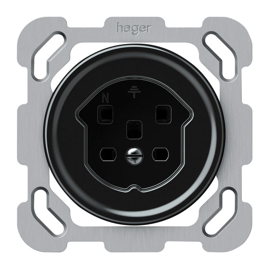 Prise ENC origin 1×type 25 16A 230V 77×77mm noir