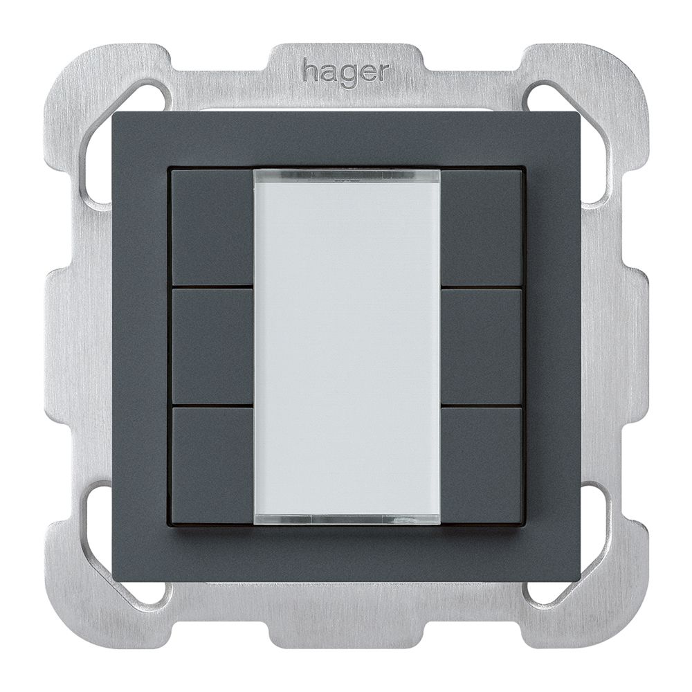 UP-Taster kallysto B KNX 6× s/e-link anthrazit