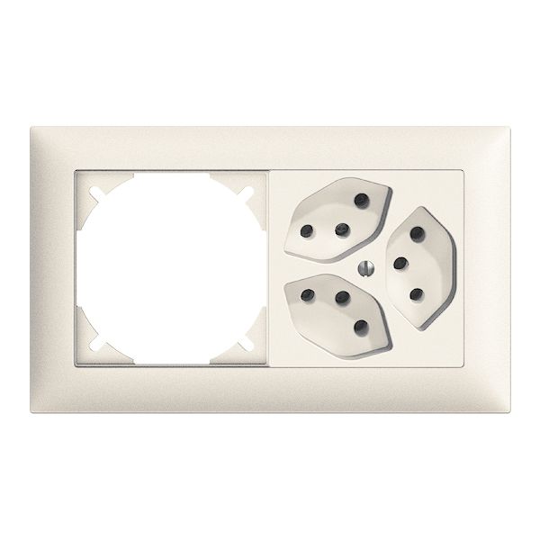 UP-Kombination leer+3×T13 horiz. EDIZIOdue weiss