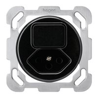 Insert pour combinaison ENC I basico C+type 13 noir avec plaque de fixation