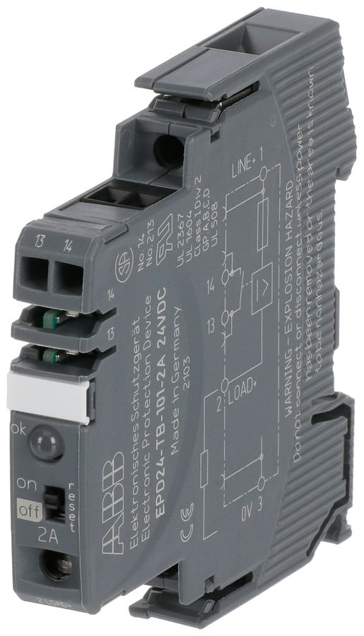 REG-Geräteschutzschalter ABB EPD24-TB-101 24V elektronisch 2A NO 20000µF