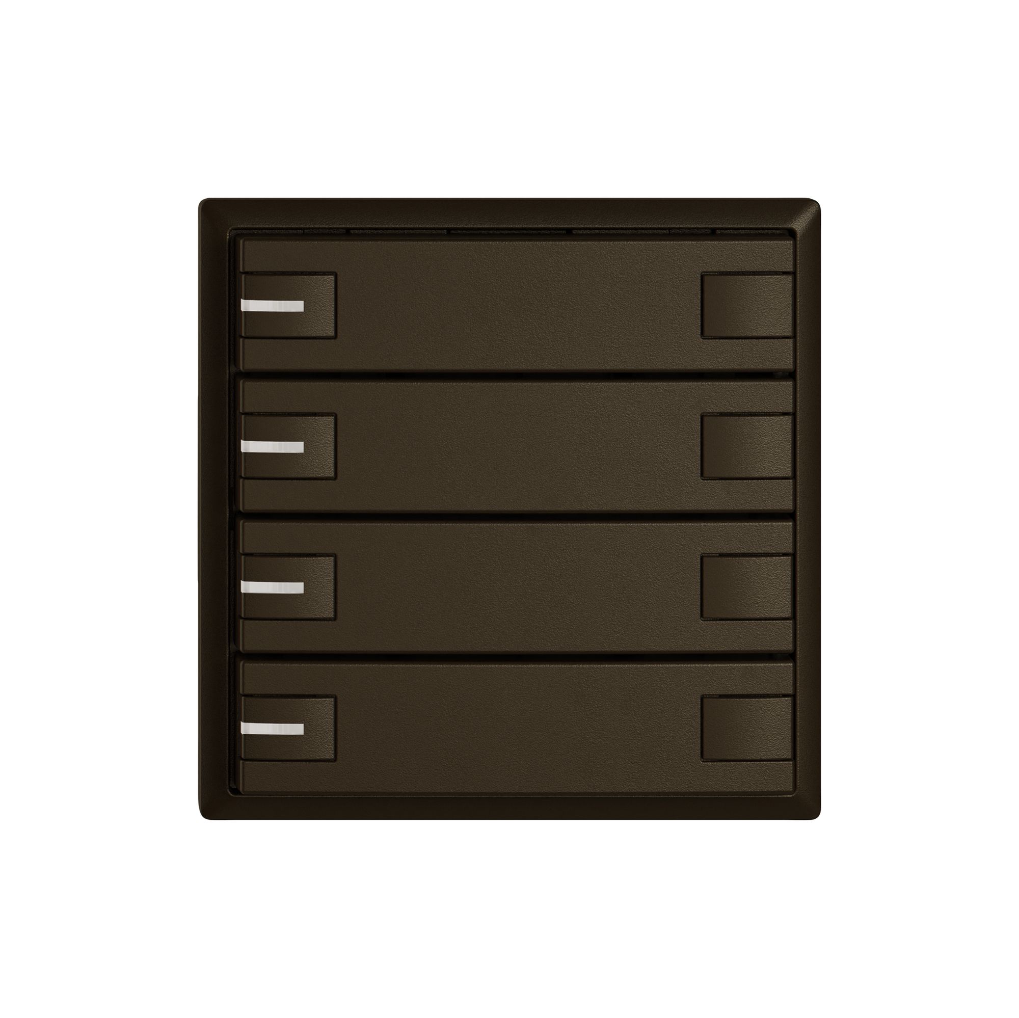 Poussoir KNX RGB EDIZIO.liv SNAPFIX® capteur temp.RGB-LED 4× comm.2T br