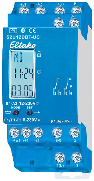 Timer digitale AMD Eltako S2U12DBT-UC 12…230V 2C 10A/250V Bluetooth