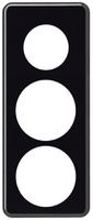UP-Abdeckplatte basico 3×1 Ø43mm+2×Ø58mm schwarz