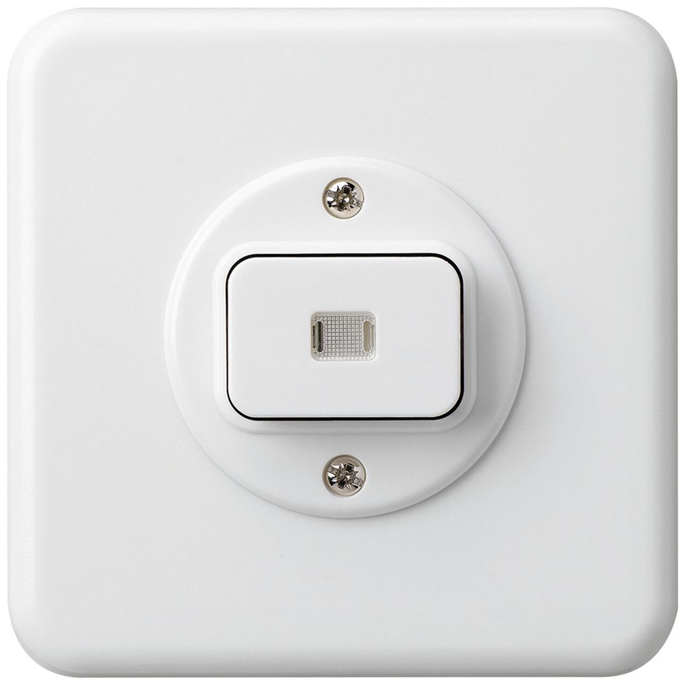 Interruttore luminoso INC basico 3/2L bianco