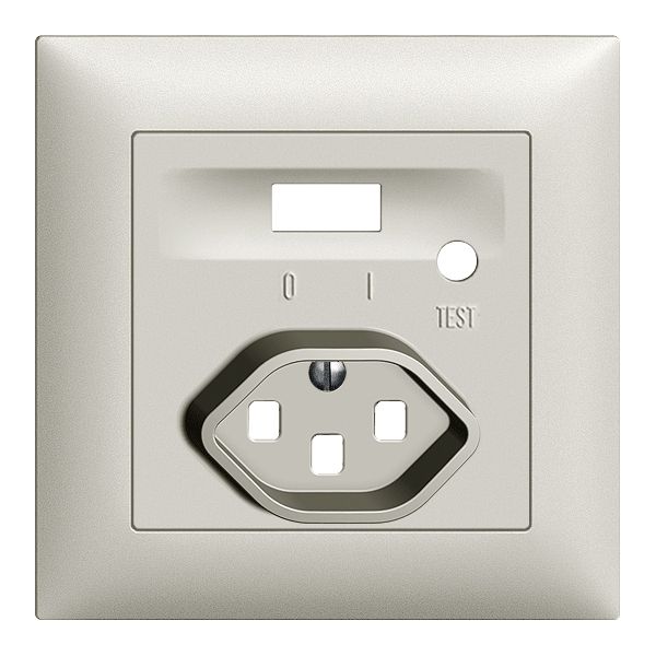 Frontset EDIZIOdue zu FI-Steckdose hellgrau