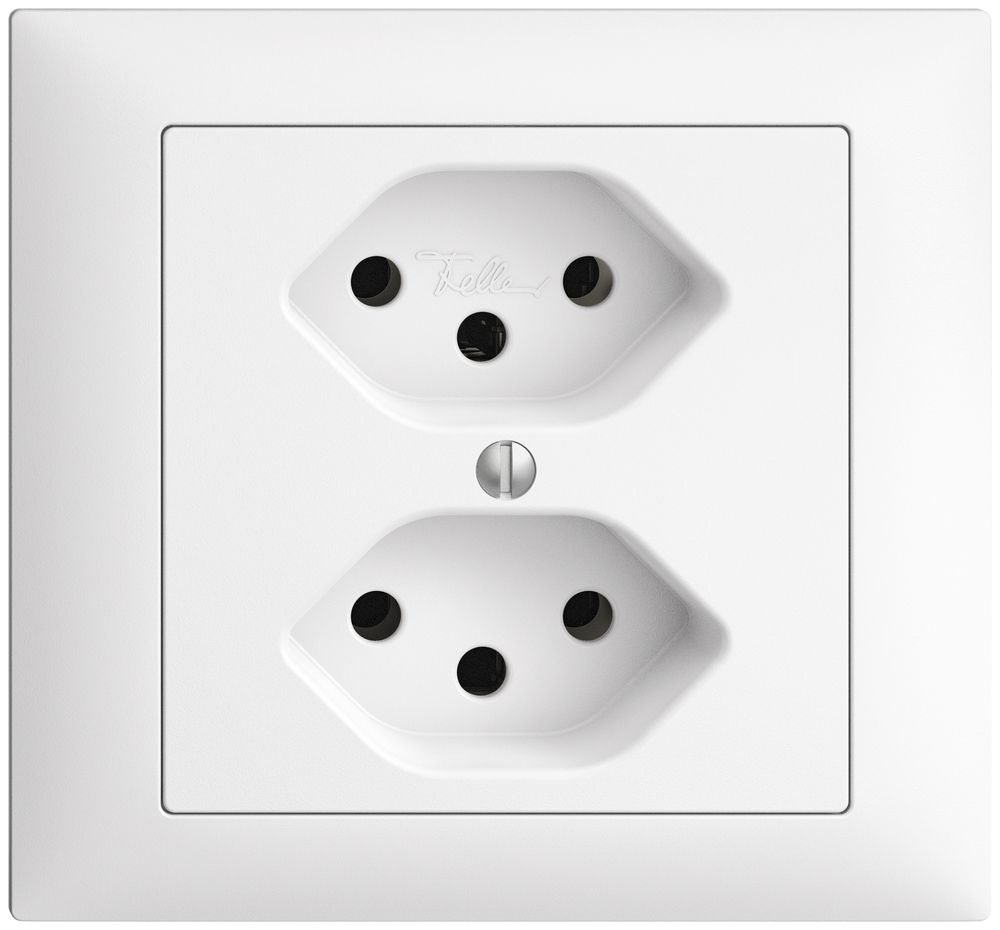 Prise INC EDIZIOdue 2×T13 FKE blanc