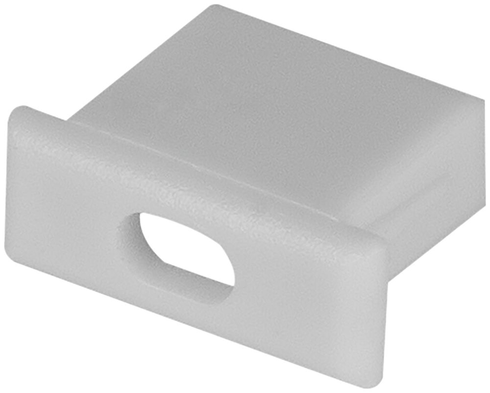 Endstück LDV PF02/EC/H, zu U-Profil PF02, 2er Set, mit Einführung, grau