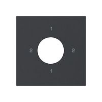 Kit frontale per interruttore a chiave S3 60×60mm kallysto 2-1-2-1 nero