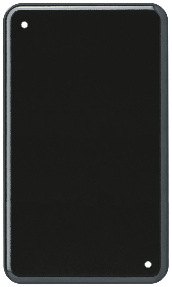 Abdeckplatte basico 2×1 2 Befestigungslöcher diagonal schwarz