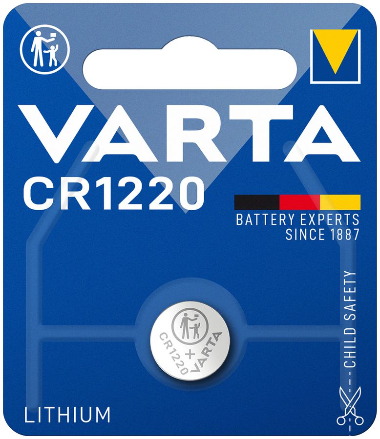 Pila bottone litio VARTA Electronics CR1220 3V blister a 1 pezzo