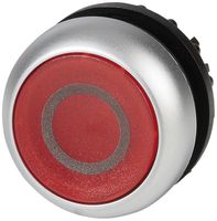 Leucht-Drucktaste ETN RMQ flach rot O, tastend, Ring verchromt