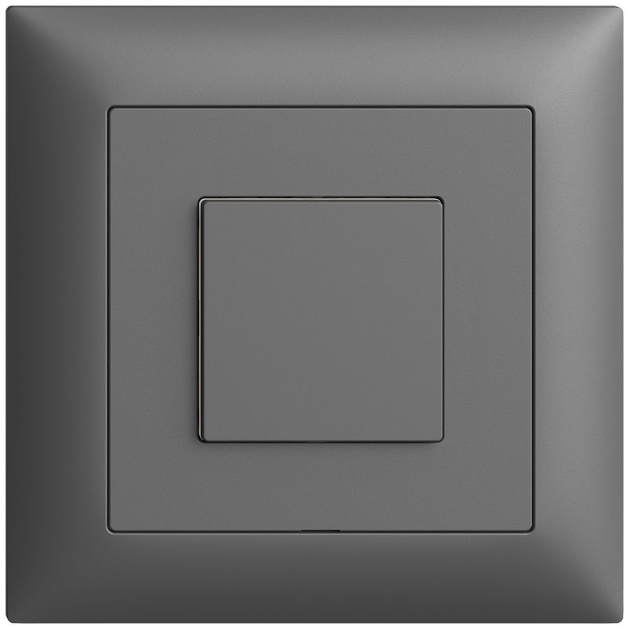 UP-Abdeckset zu Druckschalter 1K/1T Edue Wiser dunkelgrau