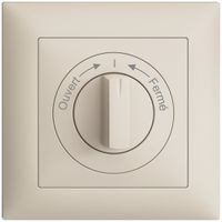 Kit frontal EDIZIOdue Ouvert->I<-Fermé crema 88×88mm pour contact pivotant