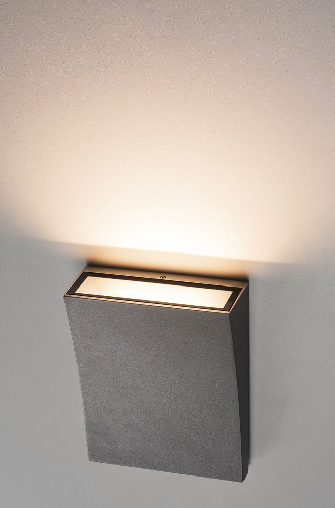 Lampada a muro LED DELWA WIDE 10W 910lm 3000K 100° IP44 nero