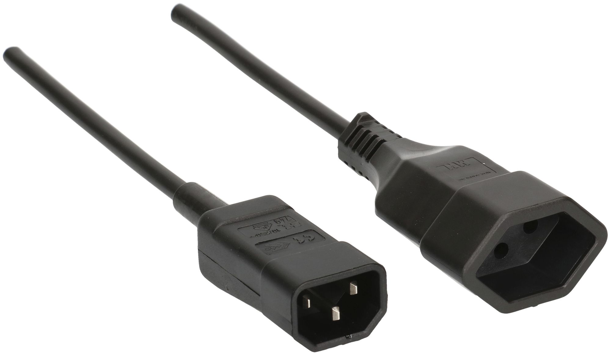 Apparatekabel MAX HAURI C14/T13 Td 3×1mm² 2m schwarz