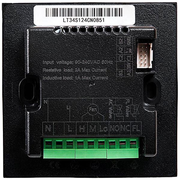 Termostato ambiente INC Shelly LinkedGo HVAC Bt/Wi-Fi nero opaco