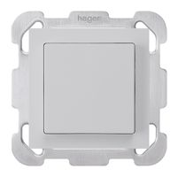 UP-Taster kallysto ARK 2L hellgrau mit Befestigungsplatte