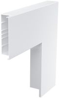 Angle plat Bettermann 210×80mm, PVC, blanc pur, 9010