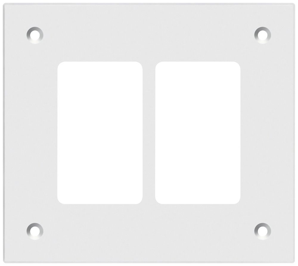 Plaque de montage Hager FLF 3/5 1×2 aluminium anodisé bc