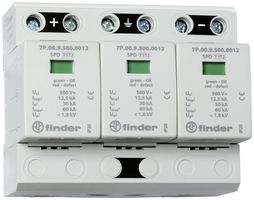 REG-Überspannungsableiter Finder 7P.03, Typ 1+2, für PV-Anlagen ≤1000VDC
