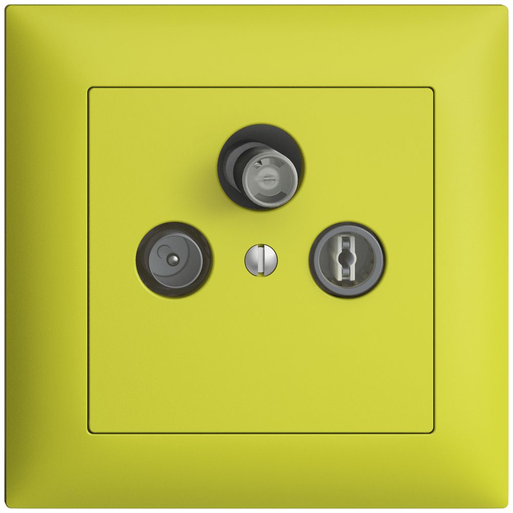 UP-Stichdose SAT/TV/R DB53 EDIZIOdue lemon mit SAT-F-Anschluss