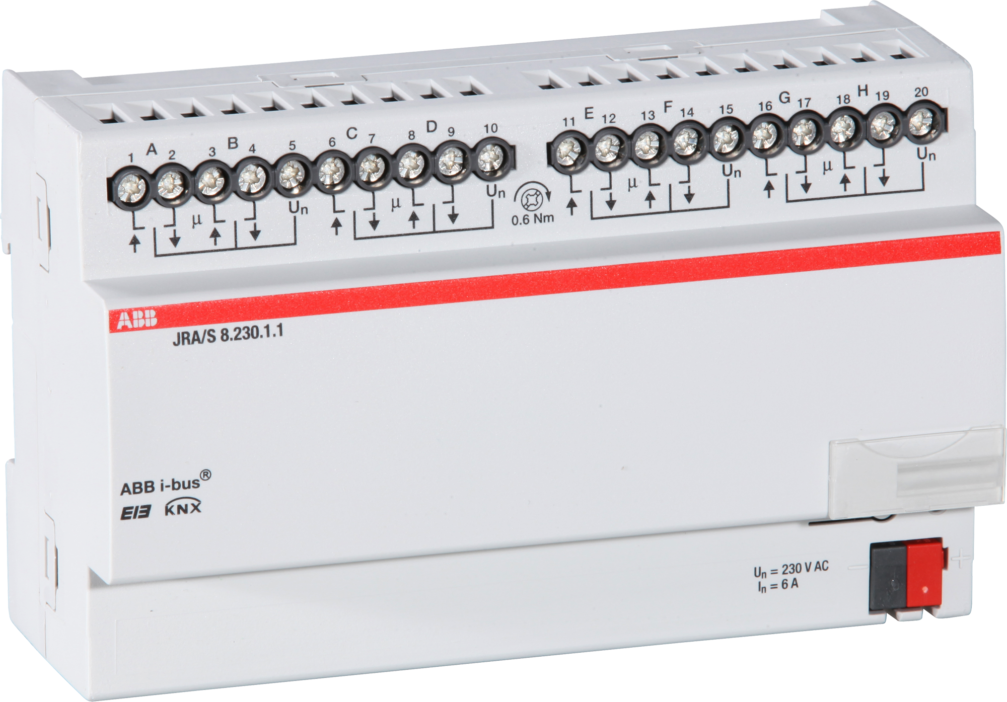 Actionneur de jalousie KNX AMD 8-fois 6A 230VAC
