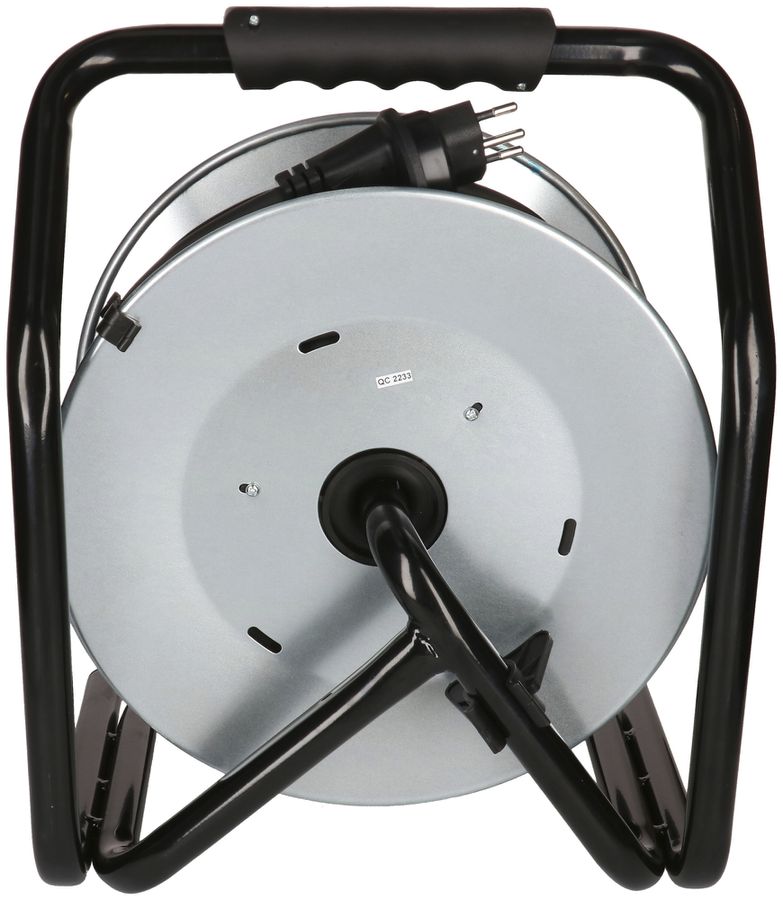 Kabelrolle MAX HAURI Stahl 230V 10A 3×T13 33m 3×1.5mm² IP55 silber