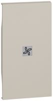 Tastenabdeckung Living Now 2 Module beleuchtbar mit Symbol Ventilator sand