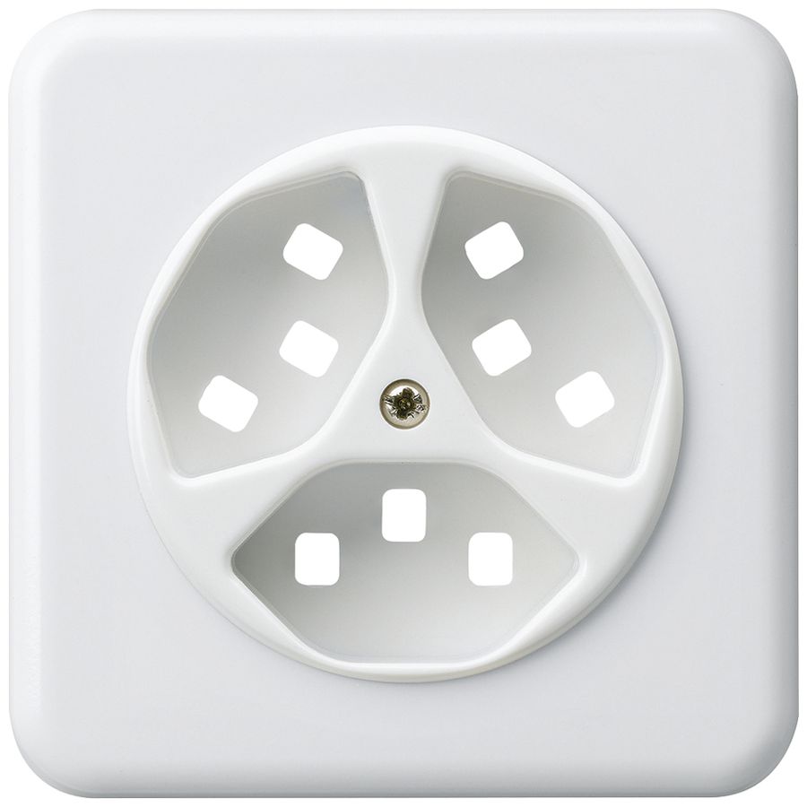 Kit frontale INC per presa Hager basico 3×tipo 23 G bianco